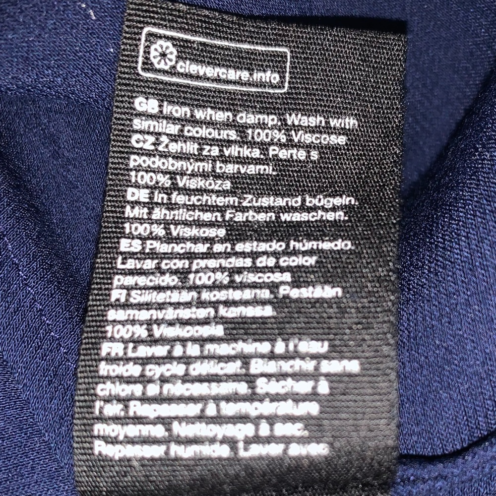 & Other Stories Navy Paris Atelier Label Wrap Dress Size 6 - Picture 10 of 10
